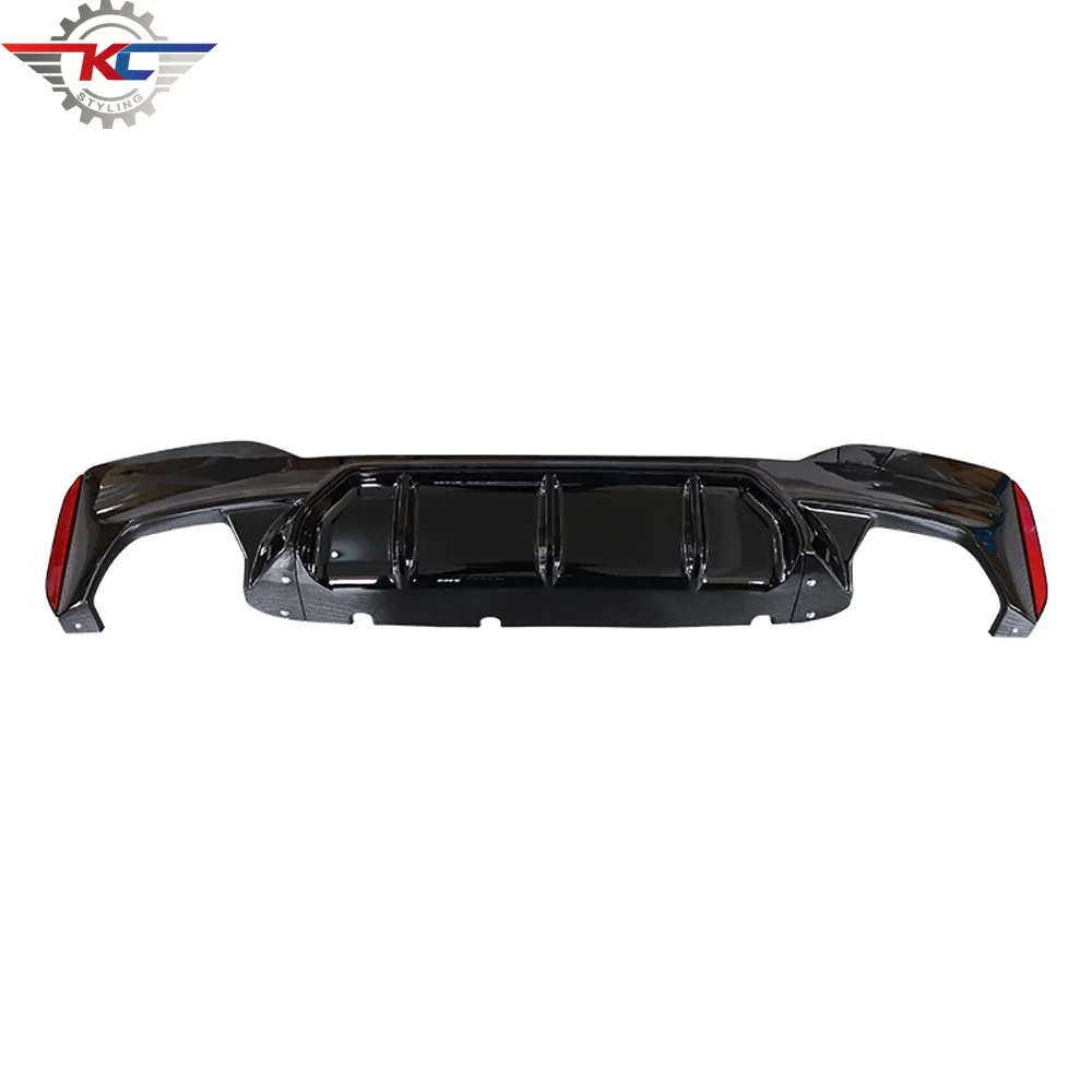 Для BMW 5 серии G30 M Sport 2017-2024 глянцевый черный карбоновый узор задний диффузор губа M5