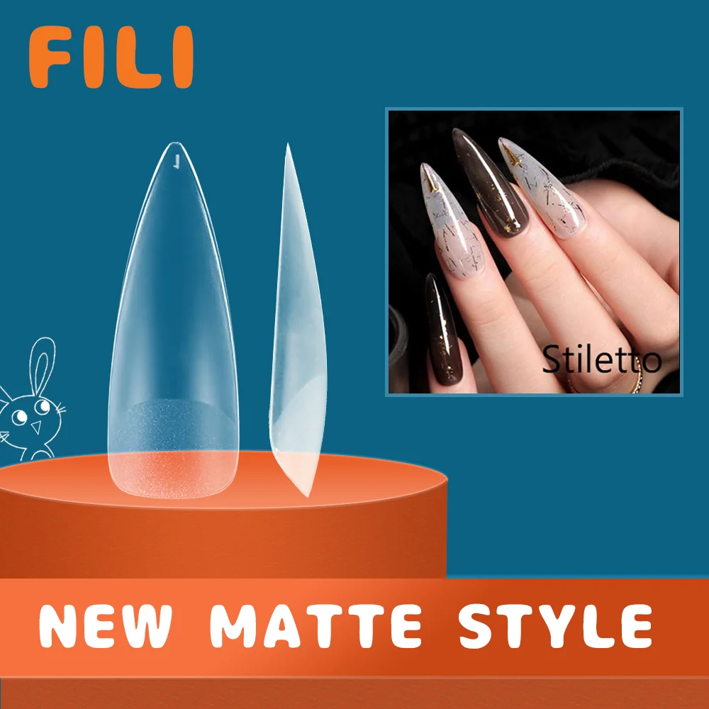 

FILI 120PCS Nails Tips Full Cover French False Nails Tips Acrylic Extension Fake Tips Nail American Capsules Press On Tips