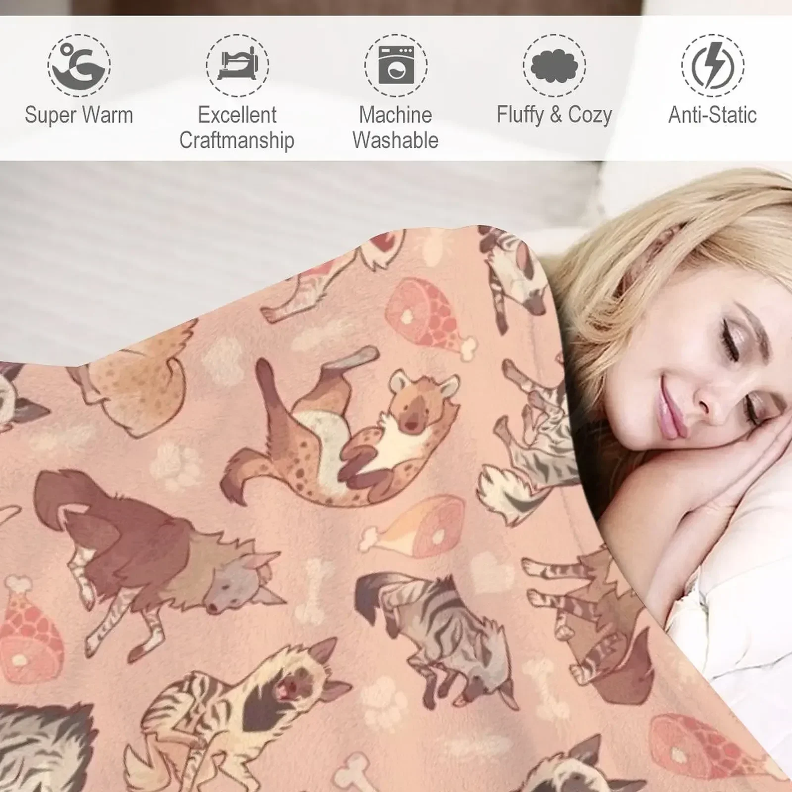 Одеяло Hyenas в оранжевом цвете декоративные детские одеяла для дивана