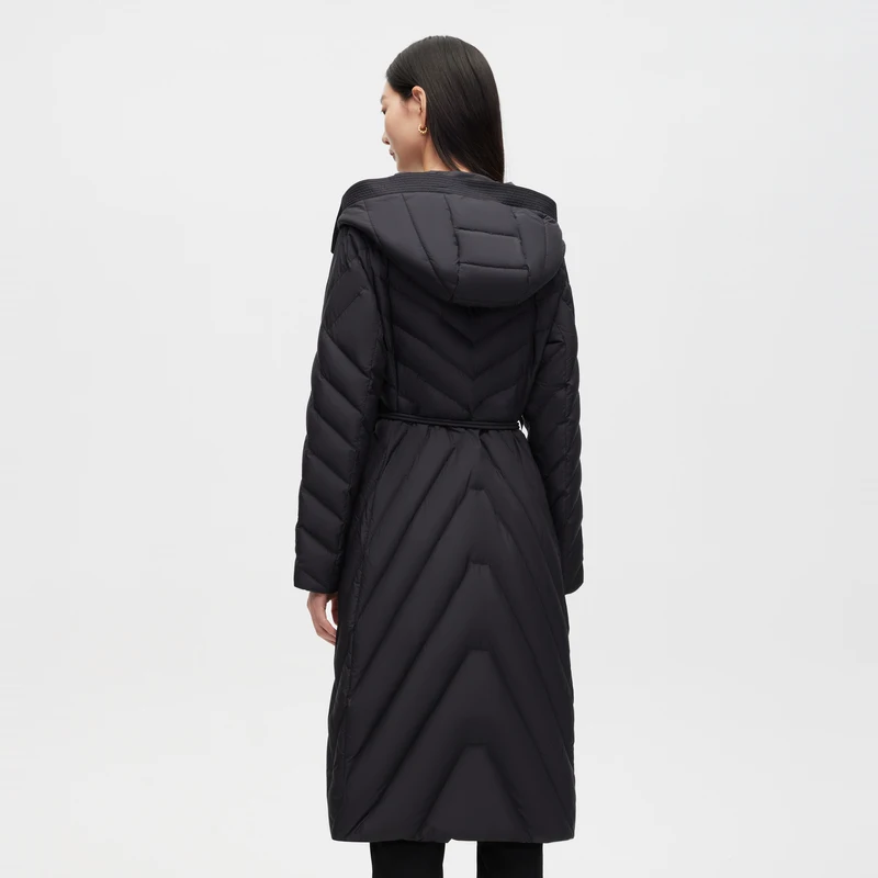 Фото BOSIDENG пуховик для женщин Smart Casual теплая длинная куртка куртка с капюшоном 90% куртка на гусином пуху высокого качества №4