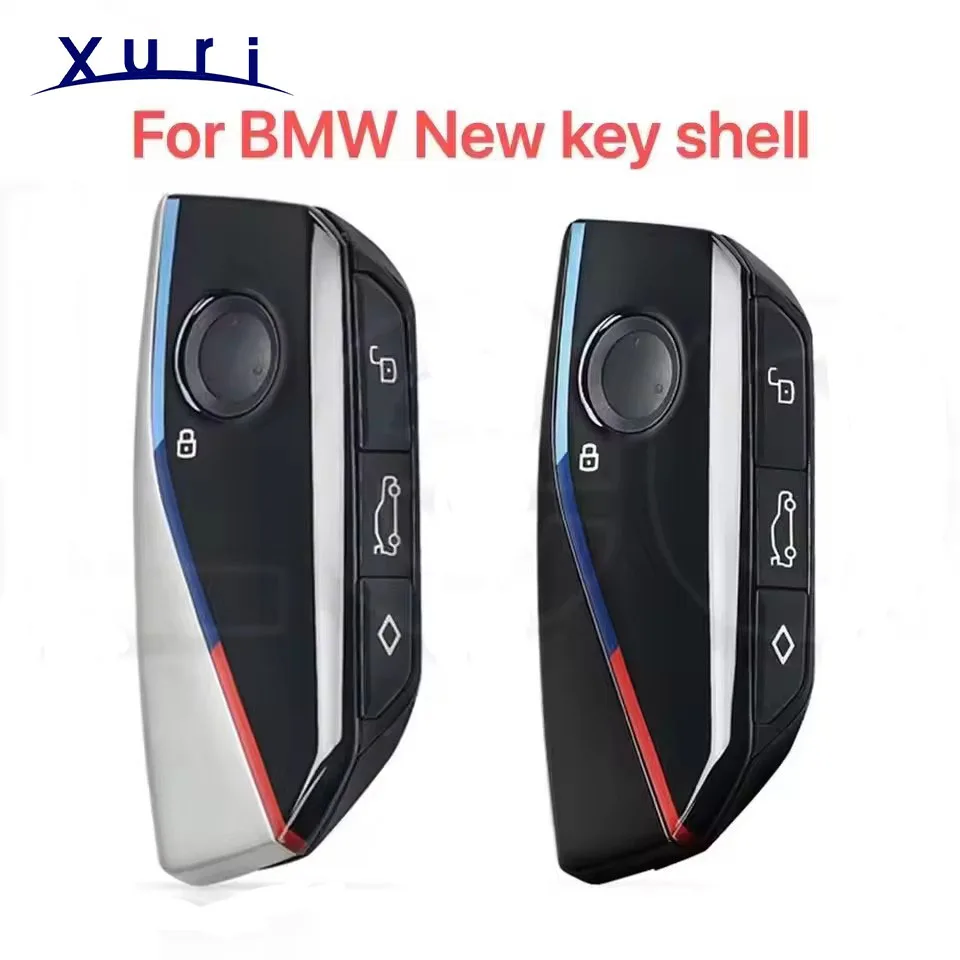 Фото Новый корпус смарт-ключа XuriFor BMW черный/серебристый для I5, I7, IX, X1, X5, X6, X7, XM, Z4, X1 U11, I7 G70, X7 LCI, 320i, F20, U06, M3, GTR, X3, X5, X7, F48 №1