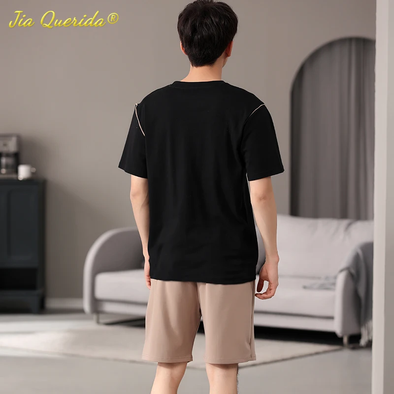 Модные мужские пижамы 2022 летние шорты одежда для отдыха хлопковый спальный