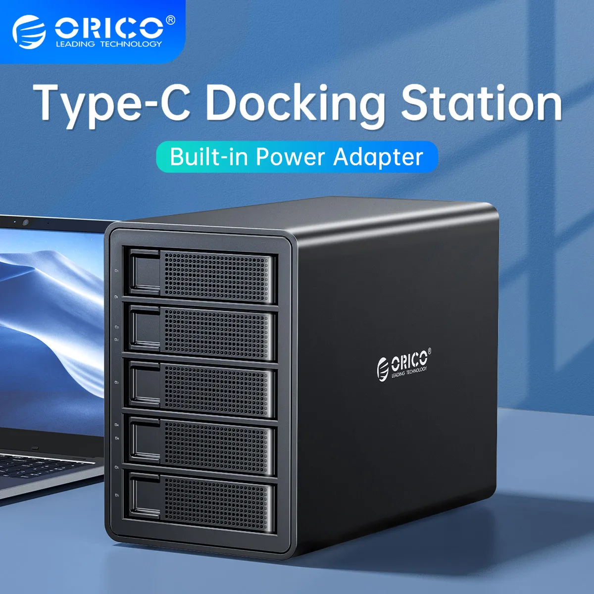 ORICO 35 Series Type-C 4Bay &5Bay HDD Docking Station 10Gbps Super Speed for 2.5/3.5 Inch Hard Drive Case Built-in Power Adapter