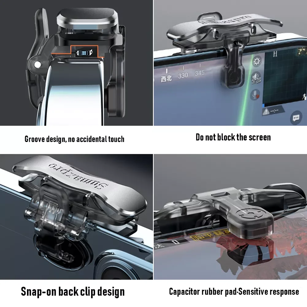 

For iPhone Android Phone2PCS PUBG Mobile Shooting Joystick Gamepad Trigger Button L1 R1 Free Fire Aim Button Game Controller