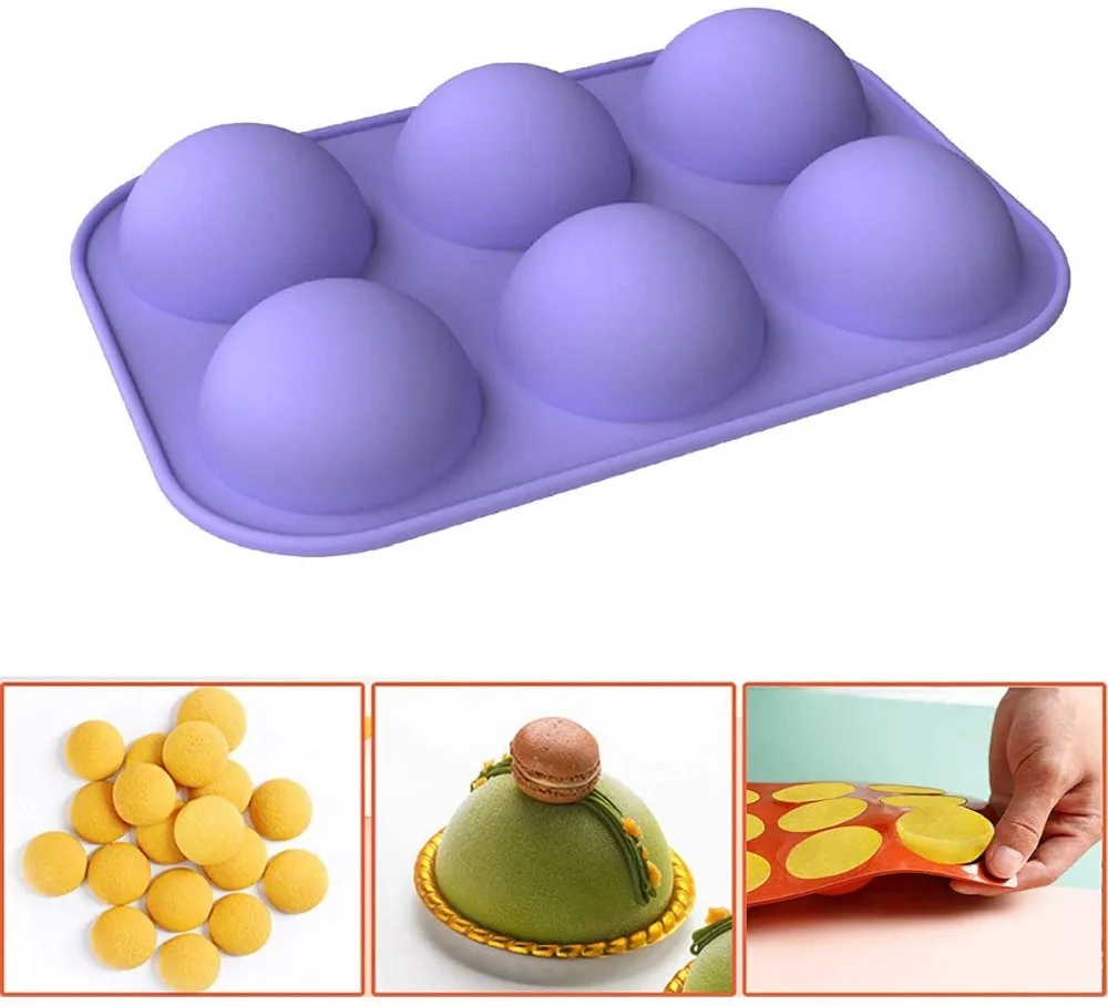 

1PCS 3D Ball Round Half Sphere Silicone Molds for DIY Baking Pudding Mousse Chocolate Cake Mold Kitchen Accessories Tools