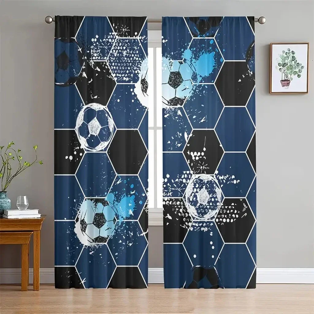 Тонкая занавеска из полиэстера с 3D принтом полузатенение для детей и взрослых