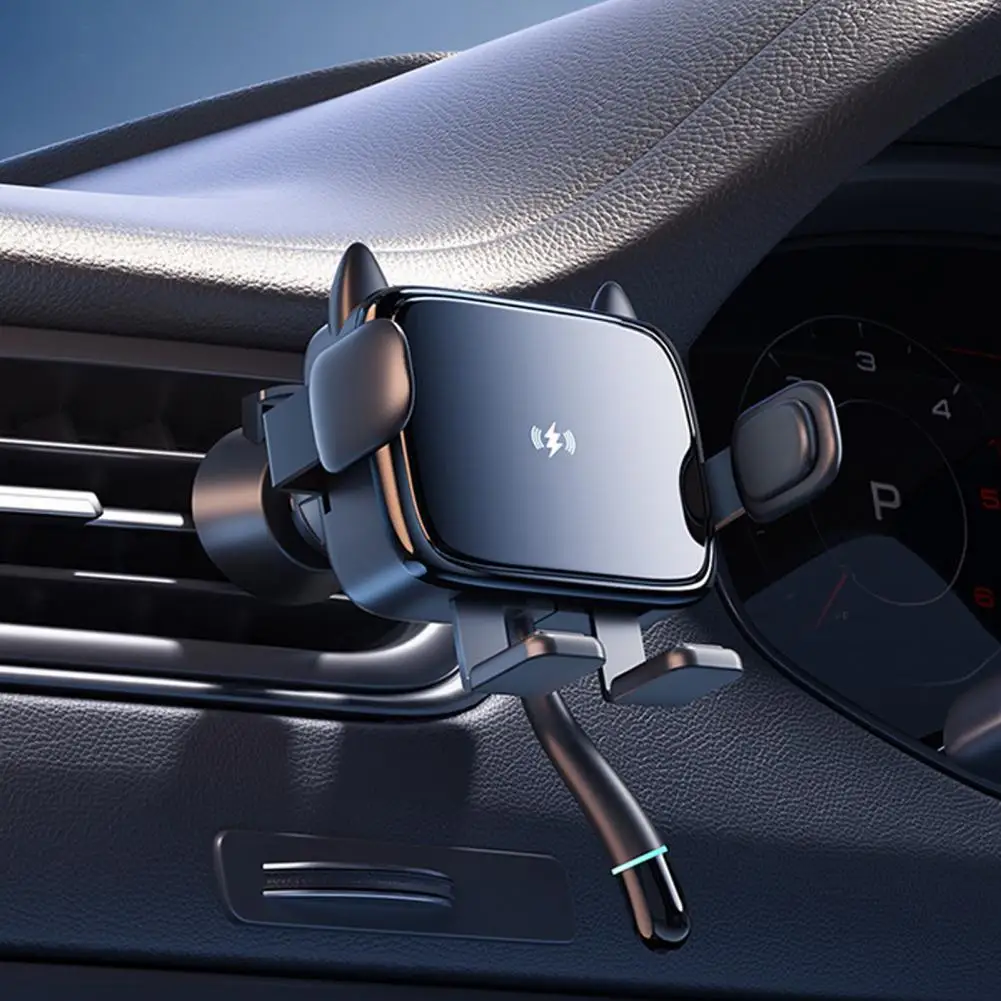 

Car Automatic Alignment 15W Car Phone Holder Wireless Fast Charging Car Holder Air Vent Holder For Samsung iPhone Xiaomi Phone