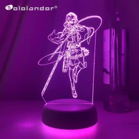 newest anime 3d lamp attack on titan levi ackerman light for bedroom decoration kids gift attack on titan led night light levi