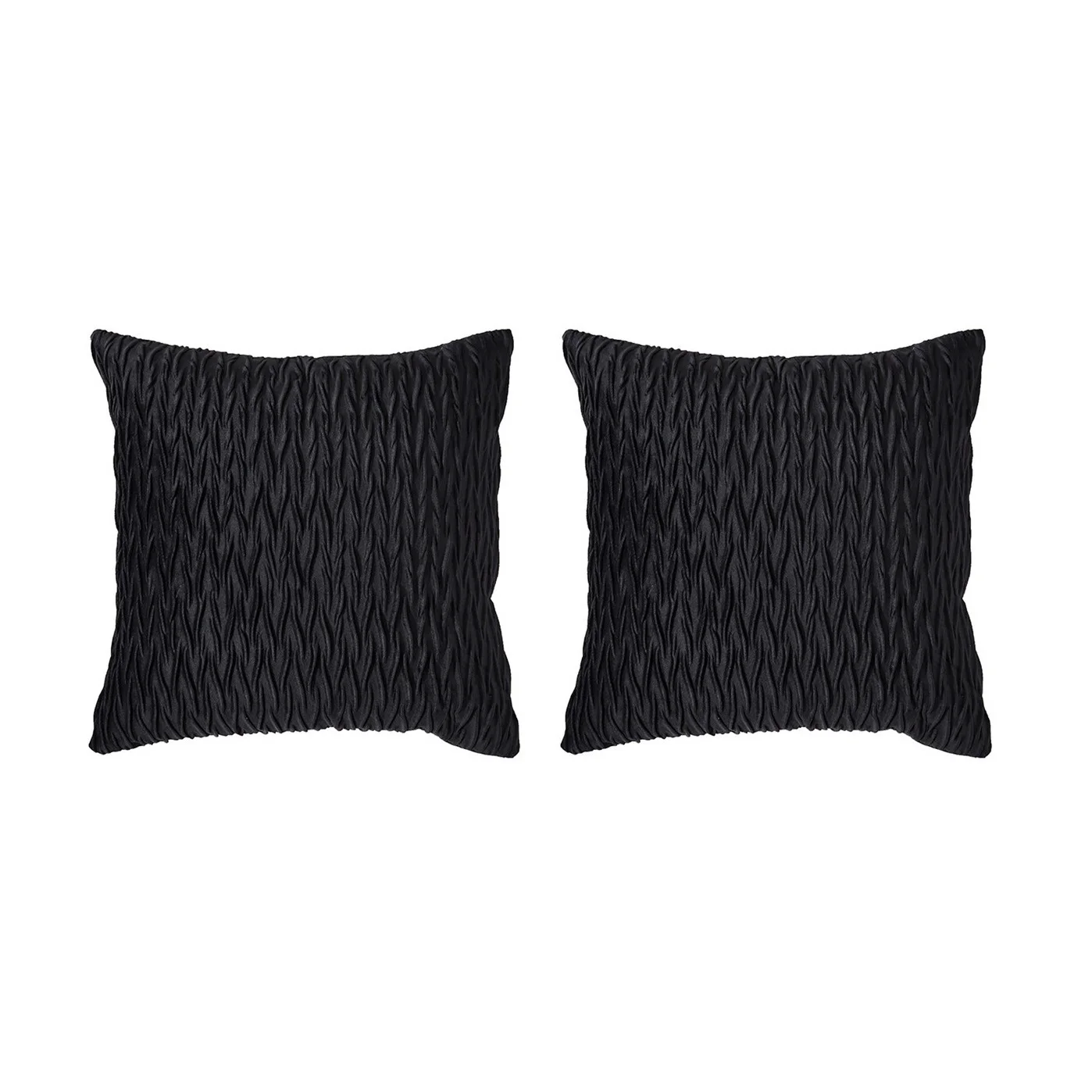 

2 Pcs Super Soft Velvet Decorative Throw Pillow Covers 18X18 Inch with Texture Cushion Case Pillow Shell for Sofa-A