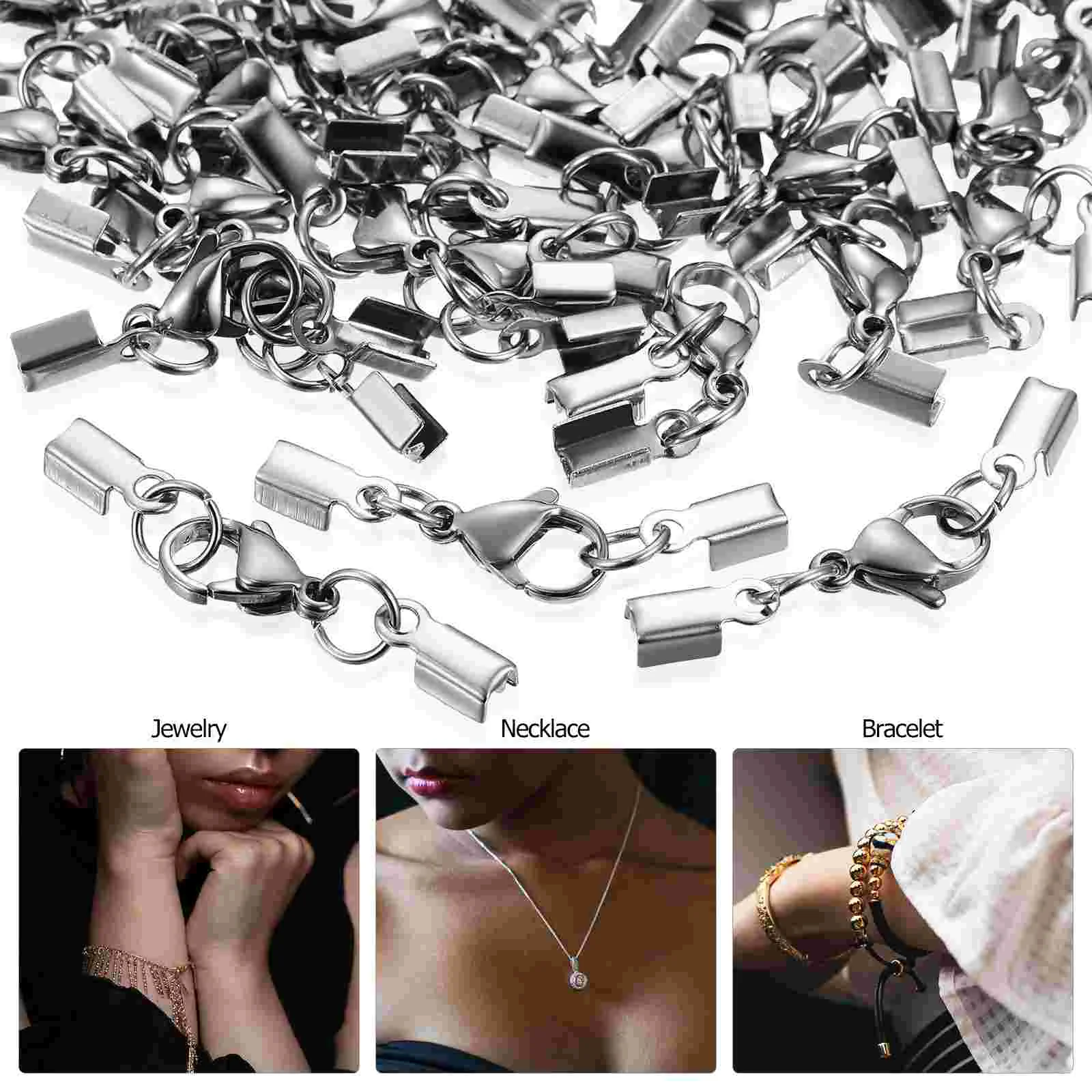 40 шт. разъем из нержавеющей стали застежки в виде когтей омара зажимы для