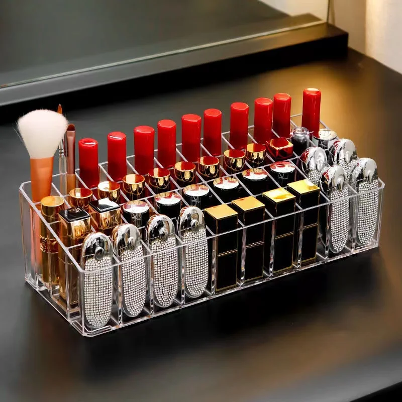 

40 Grid Acrylic Lipstick Box Makeup Organizer Storage Box Lipstick nail polish organizer Display Holder Cosmetic Organizer Box