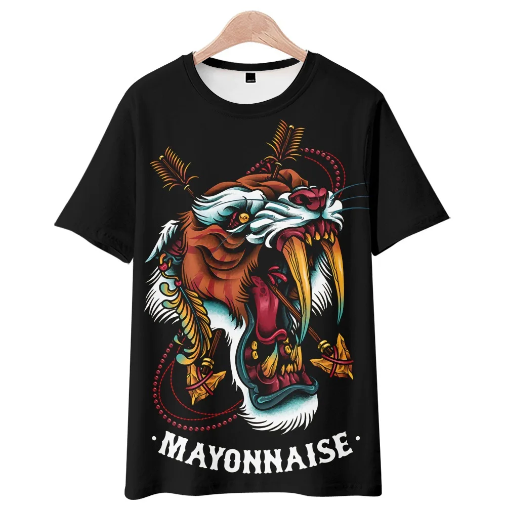 

Модная черная футболка с коротким рукавом и принтом листьев черепа для мужчин и женщин, Повседневная Уличная одежда с круглым вырезом, универсальные футболки в стиле хип-хоп