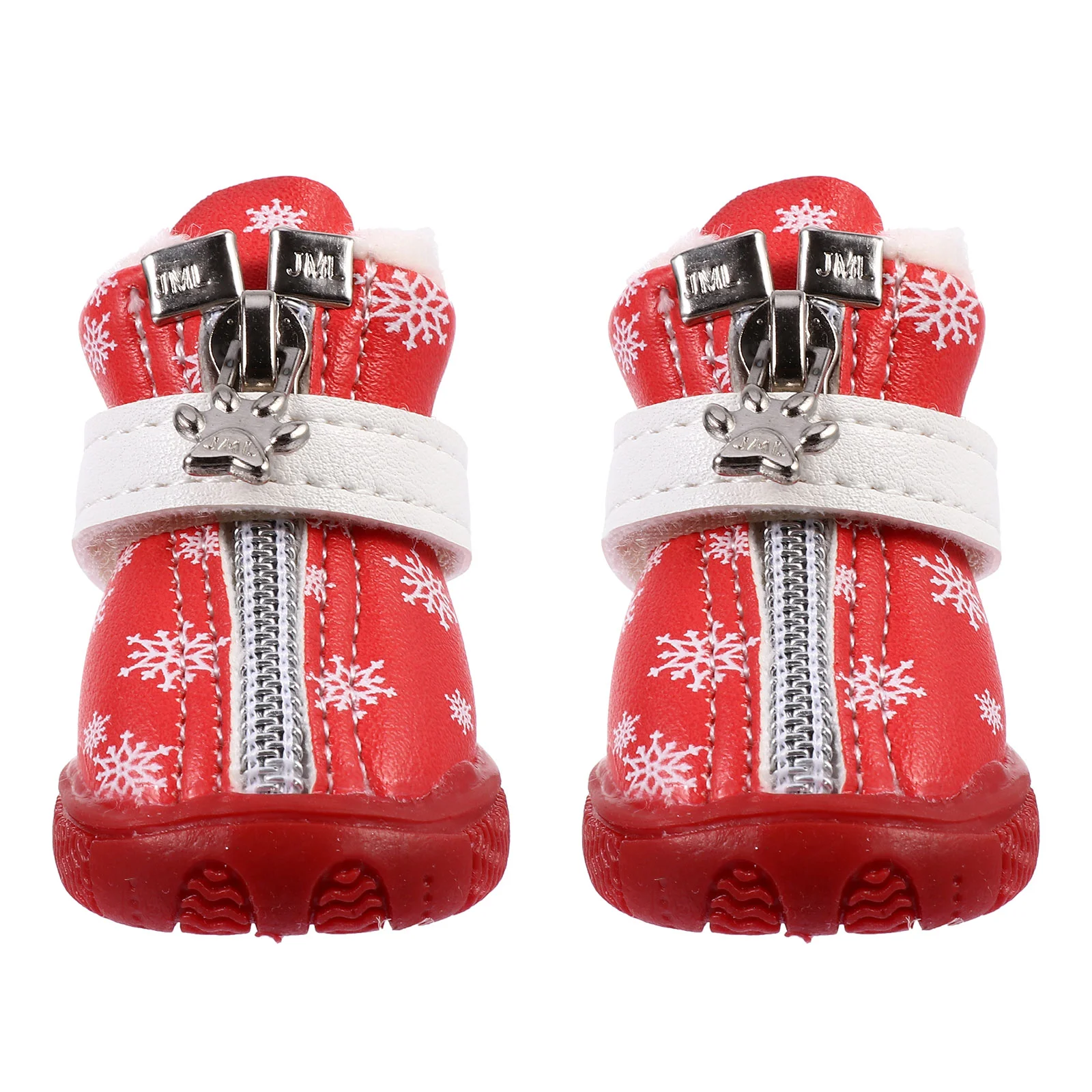 

4pcs Christmas Snowflake Shoes Dog Anti-skid Shoes Snow Boots Cover