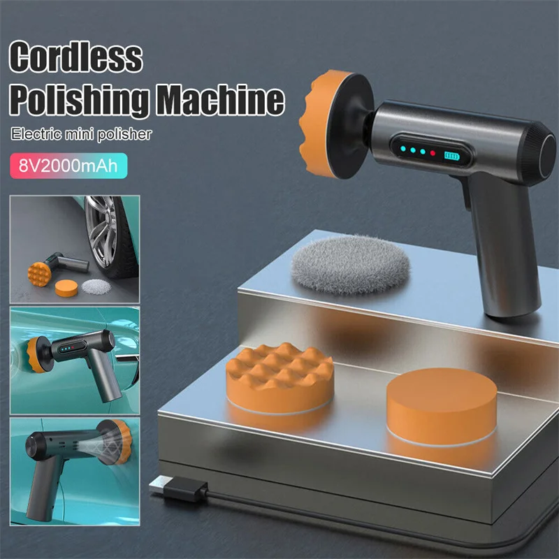 

Car Polisher Machine Wireless Electric Polishing Wax Tool Adjustable Speed Cordless Auto Polish Waxing Machine 2000 rpm