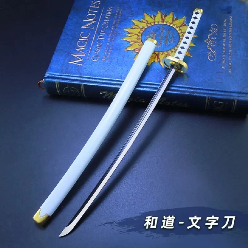 

Roronoa Zoro Yamato Ame No Habakiri Metal Weapon Model Japanese Anime Weapon Alloy Swords with Scabbard Katana Kid Toy Gift