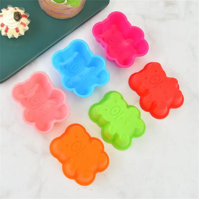 

Bear Silicone Gummy Chocolate Sugar Candy Pudding Jelly Molds Ice Tube Tray Mold Ice Cream Dessert Cake Bakeware Decorating Tool
