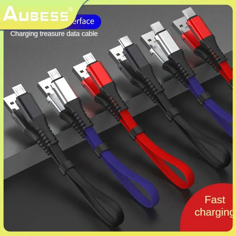 

Data Cord Foldable Weave Data Wire Fast Portable Charging Cable Data Transmission Data Transmission Line Short Style 2.4a Type-c