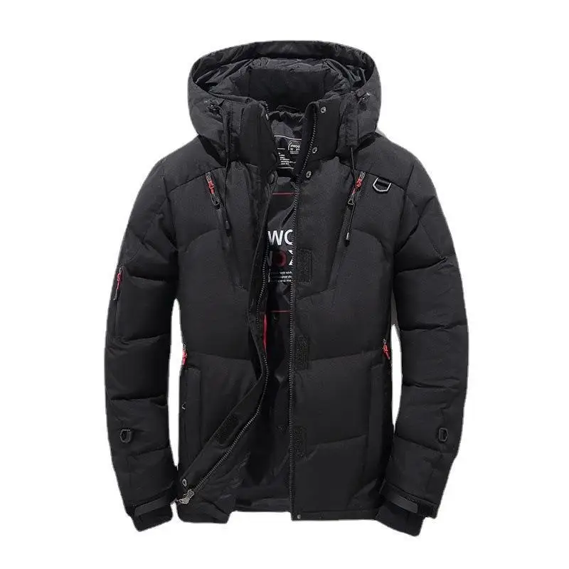 Men White Duck Down Jacket Warm Hooded Thick Puffer Jacket Coat Male Casual High Quality Overcoat Thermal Winter Parka Men's