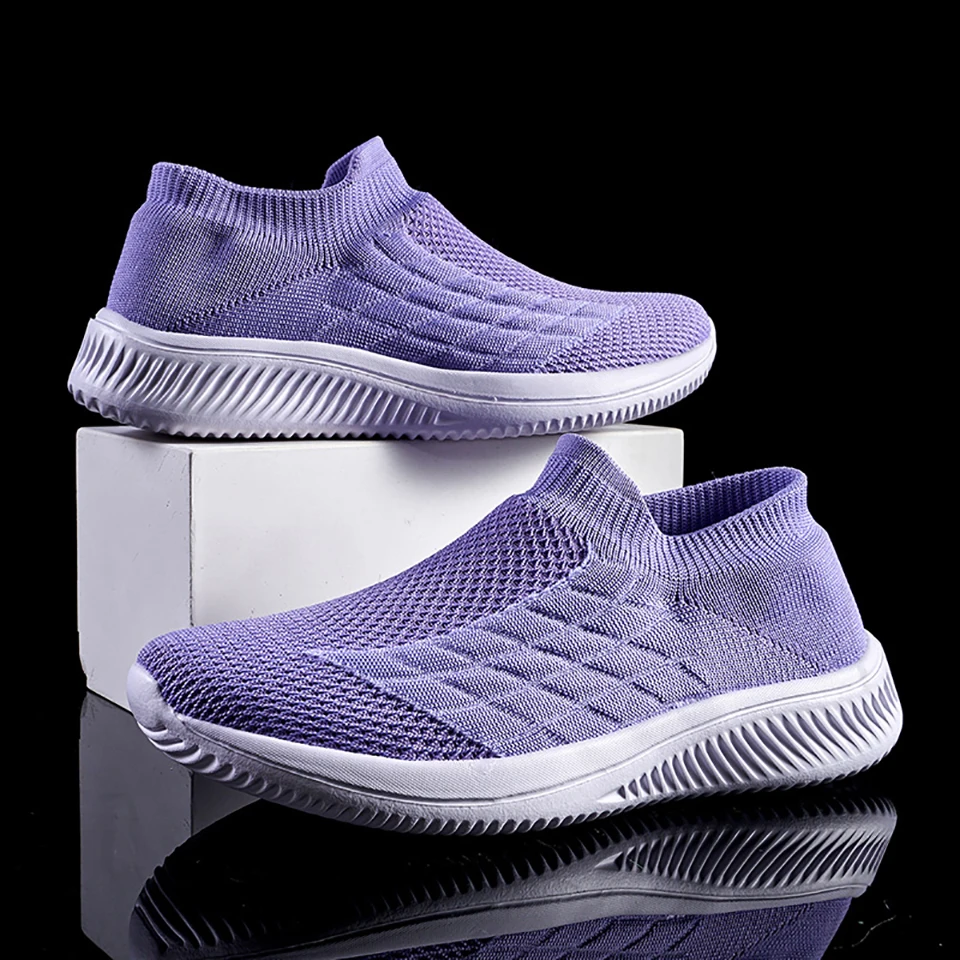 Loekeah Female Walking Shoes Fashion Casual Sneaker For Women Light Weight Breathable Mesh Footwear Outdoor Jogging Shoes Tennis