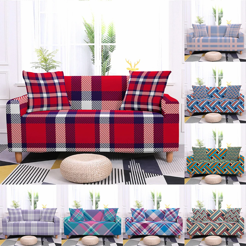 

Чехол на диван с простым рисунком, эластичный чехол на диван для гостиной, современный эластичный диван с геометрическим рисунком, чехлы дл...