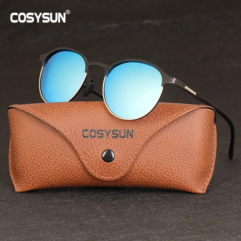 Солнцезащитные очки женские COSYSUN Поляризованные Круглые в металлической оправе
