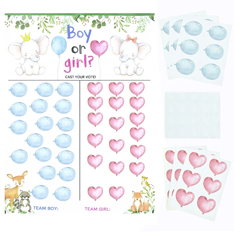 Постер с наклейками на тему игры по голосованию для мальчиков и девочек