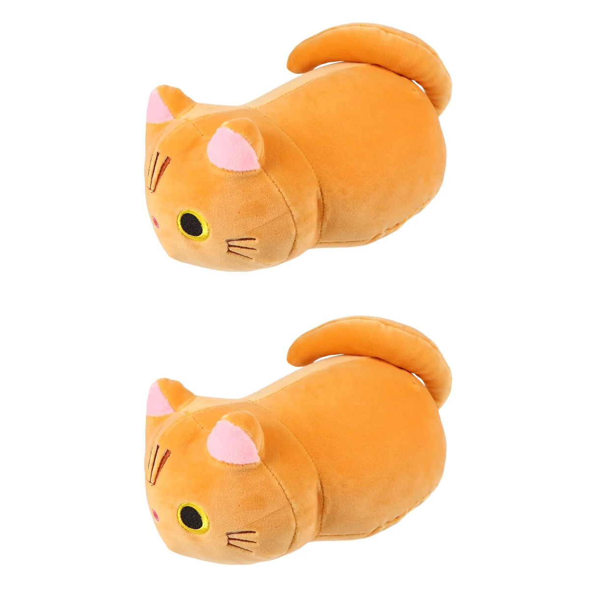 

2 pcs Cat Hugging Pillow Cartoon Bolster Comfortable Plush Pillow Adorable