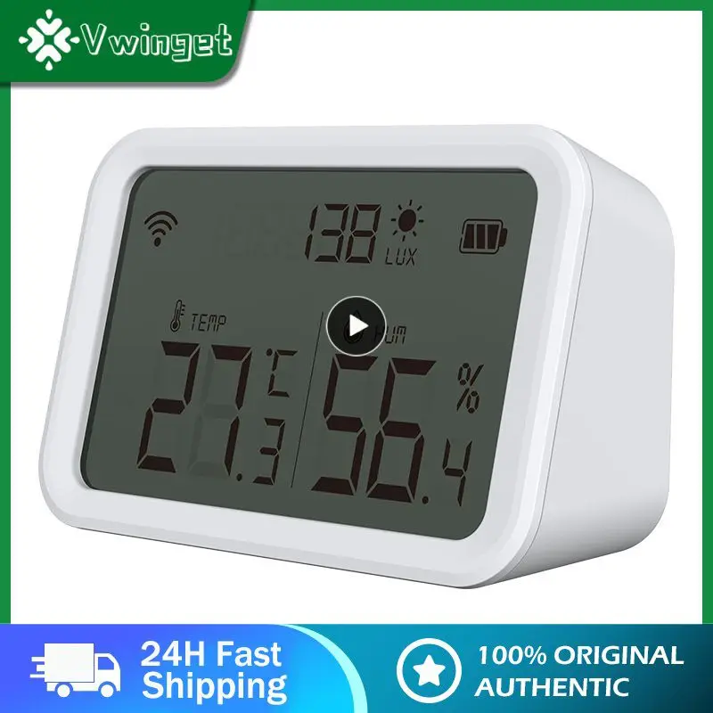 

Real-time Detection Battery Display Temperature And Humidity Sensor Tuya Smart Thermometer Smart Zigbee Hygrometer Smart Home