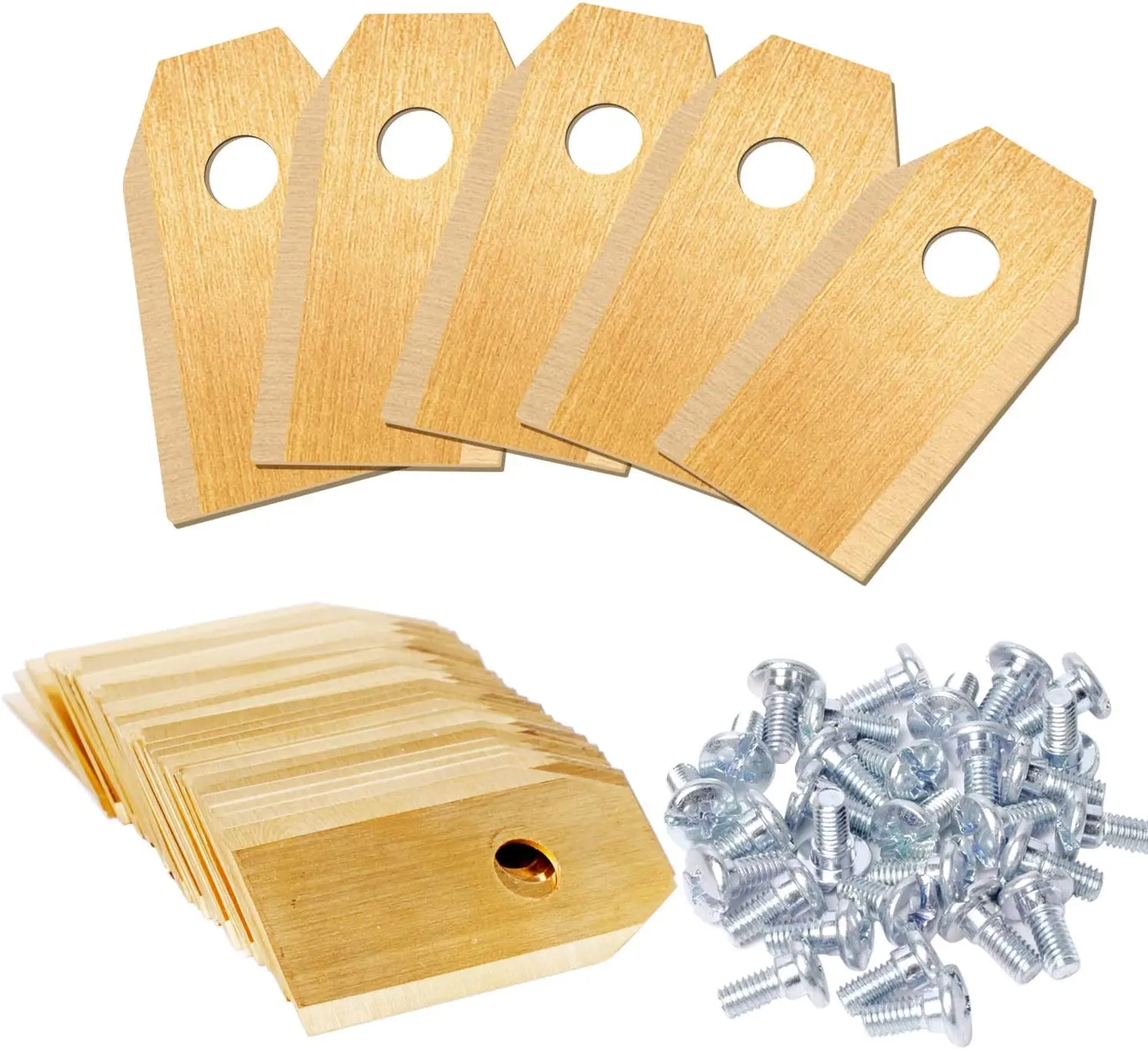 

0.75MM Titanium Coated Stainless Steel Robotic Lawn Mower Blade Replacement + Screw Parts for Husqvarna Automower