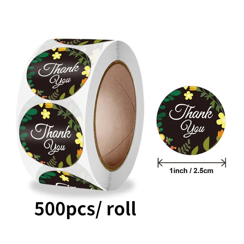

500 шт./рулон, круглые наклейки для скрапбукинга