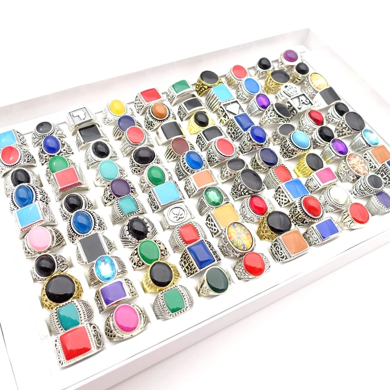 

MIXMAX 20pcs/Lot Vintage Jewelry Rings For Women Mens Carved Flowers Fashion Finger Accessories Party Gift Wholesale Mix Styles
