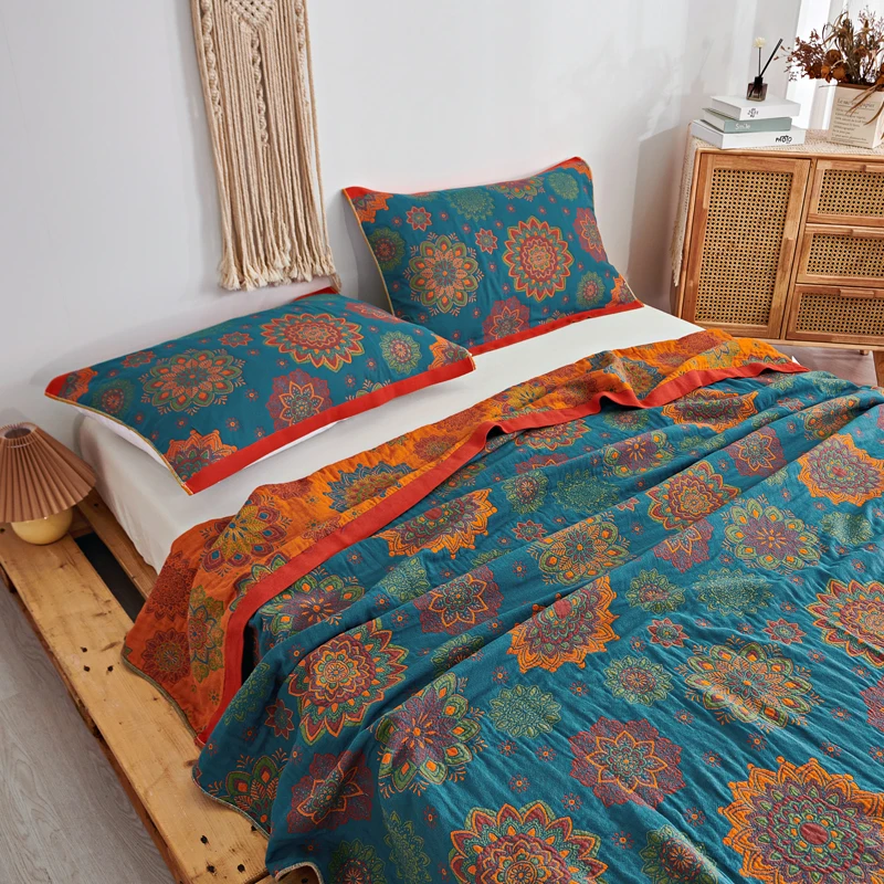 1 шт. покрывало на кровать Королевский размер винтажный стиль Марлевое одеяло для