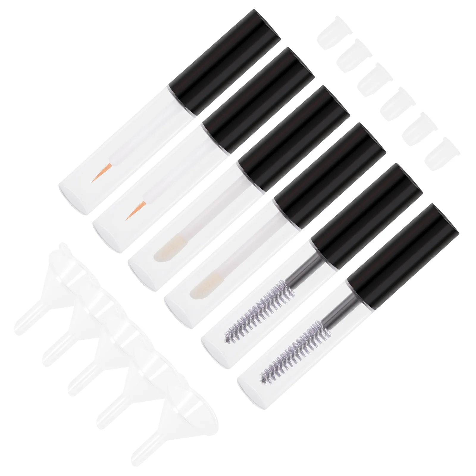 

Lash Mascara Container Bottle Clear Eyelashes Volume Lip Gloss Tube Tubes Plastic Eyebrow Brush Empty Wands