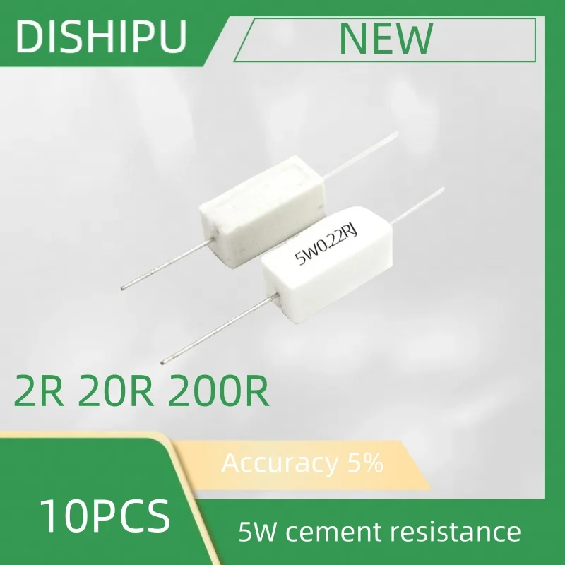 10 шт. 5 Вт Сопротивление цементу 2R 20R 200R точность 5%