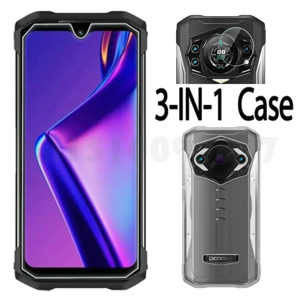 

Glass With Soft Case For DOOGEE S98 Screen Protector Glass Full Protection on For DOOGEE S98 S98 Pro Camera Lens
