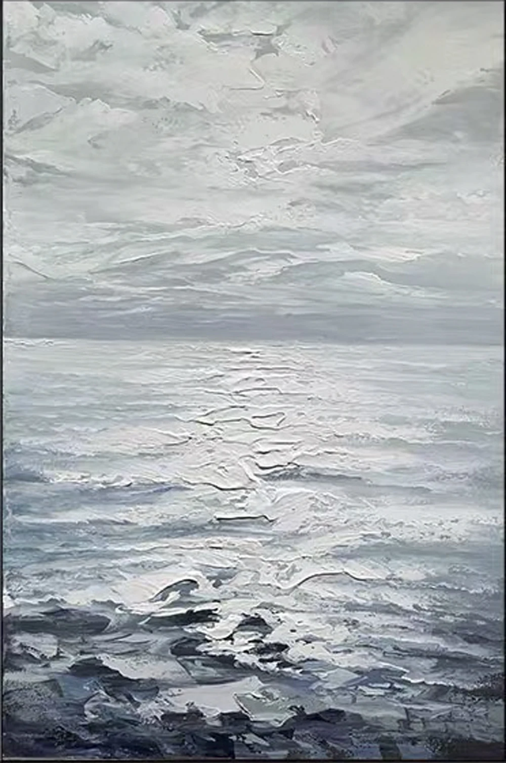 Картина маслом абстрактное искусство картина на холсте серебряный современный