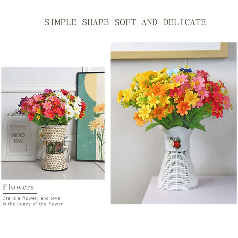 1 букет из 28 искусственных цветов искусственные шелковые орхидеи хризантемы