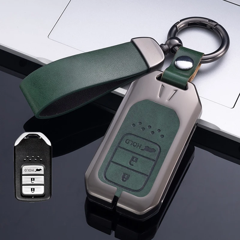 

Zinc Alloy Car Key Case Cover Fob Shell for Honda CRV Accord Civic Vezel XRV URV HRV Pilot Fit Freed Car Accessories