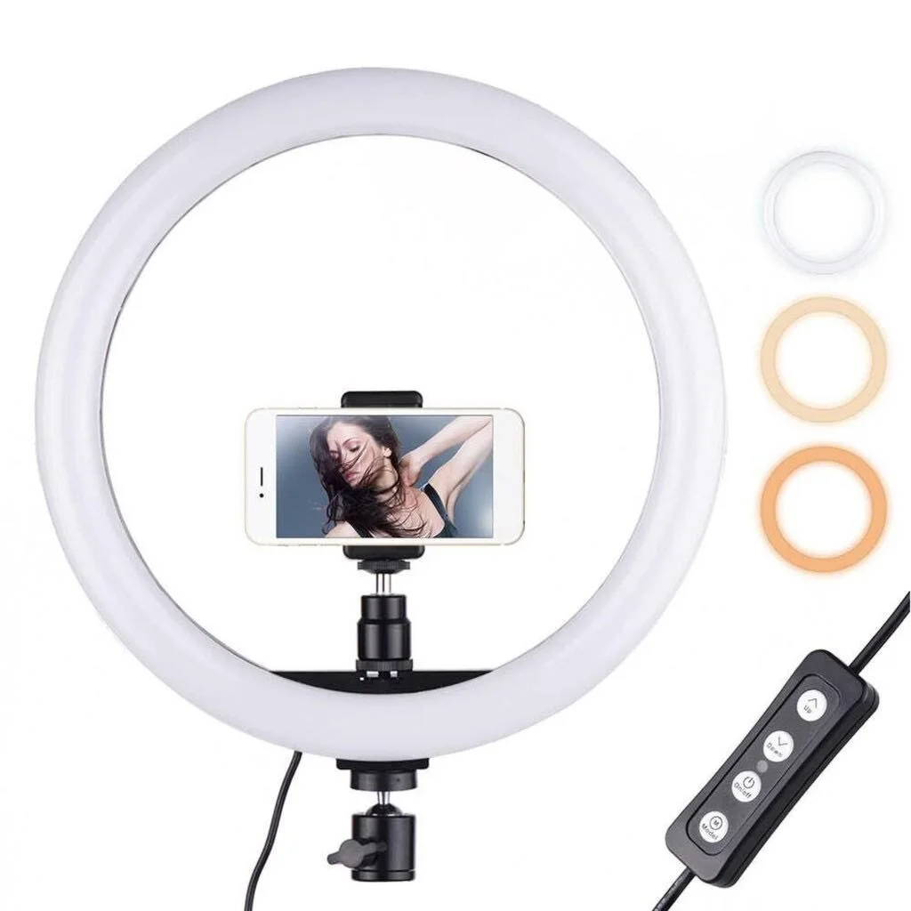 

HSYK Ring Light 10"/26cm Dimmable LED Ringlight With Tripod Stand CPHolder For Makeup Photography Selfie