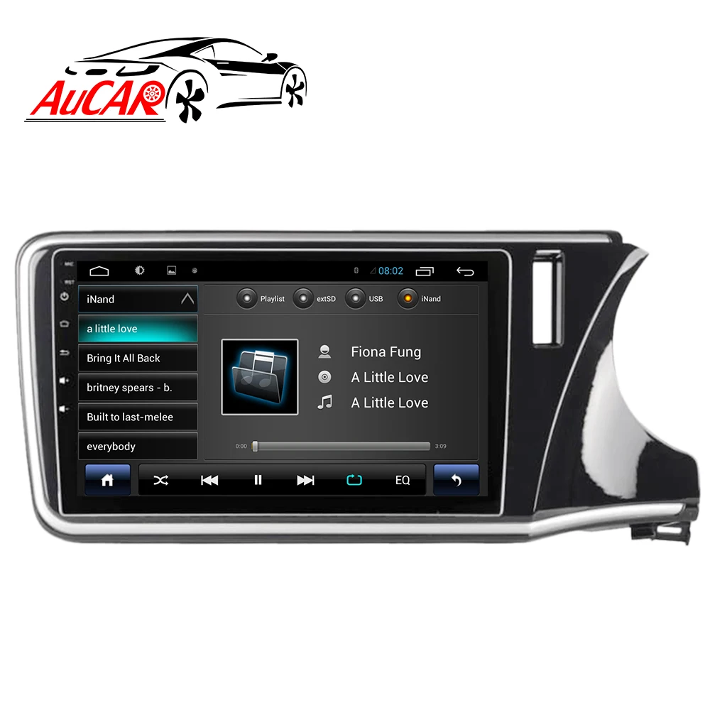

AuCAR 9" Android 10 Car DVD Multimedia Player Car Radio GPS Navigation Touch Screen Car Stereo For Honda City RHD 2015-2018