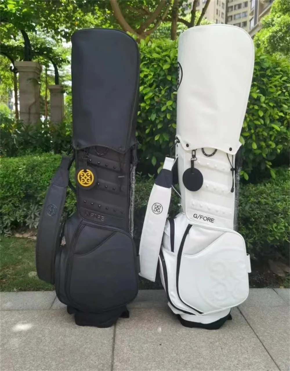 

2023 G/fore Golf Bag G4 Waterproof Stand Package White Black Color Travel Men Caddy Golf Club Bag Lady