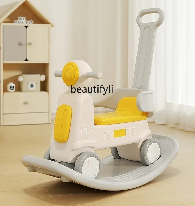 Детская лошадка-качалка тележка йо-тележка два в одном детская домашняя