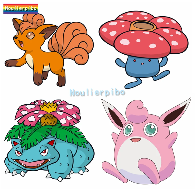 Мультяшные аниме автомобильные наклейки Покемон Пикачу толстые Дин Даши цветок