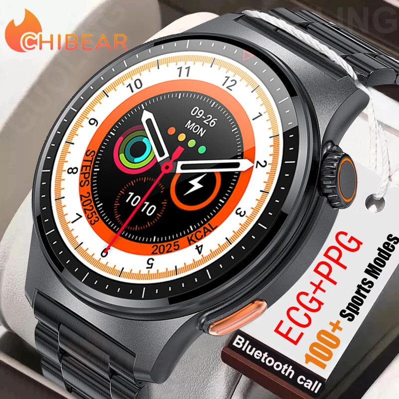 

2023 New Bluetooth Call Smart Watch Men ECG+PPG Body Temperature Monitor Watches 100+ Sports Fitness Tracker NFC Smartwatch Man