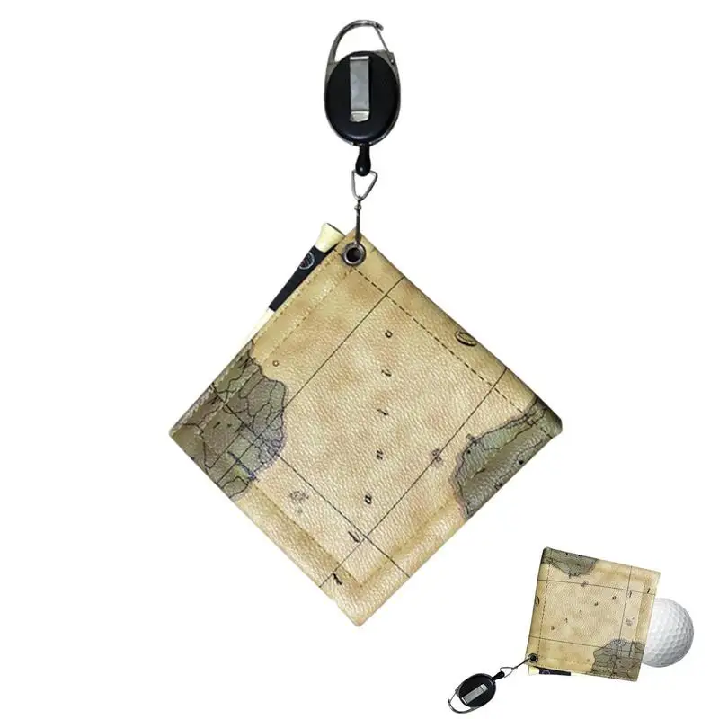 

Башня для гольфа, аксессуары для спорта на открытом воздухе, полотенца для очистки мячей для гольфа с выдвижным карабином