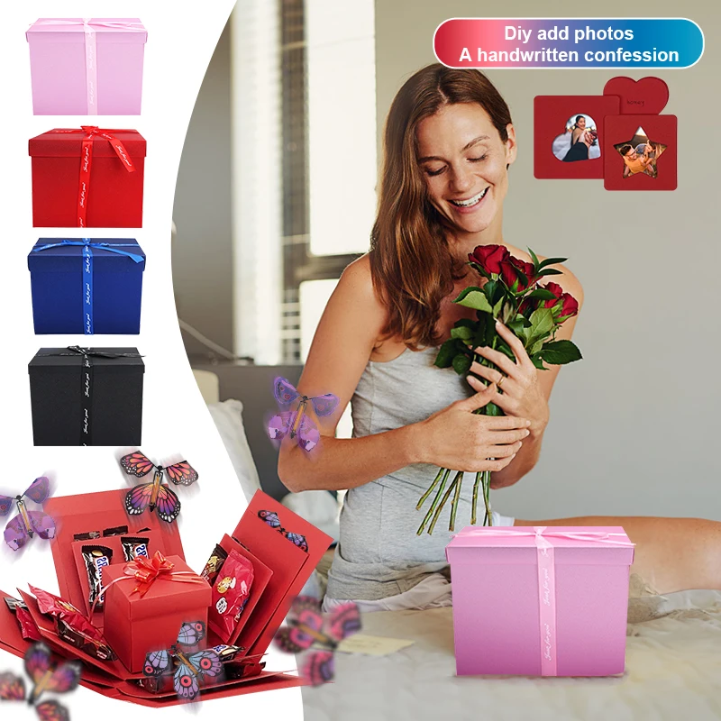 DIY взрывобезопасная Подарочная коробка с сюрпризом сборная для закусок ручной