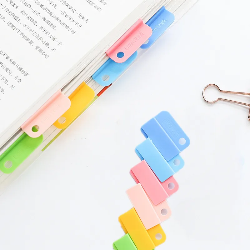 

6pcs/lot Cute Paper Clips Kawaii Stationery Notebook Index Photo Holder Journals Planner Clips Bookmarks Office School Supplies