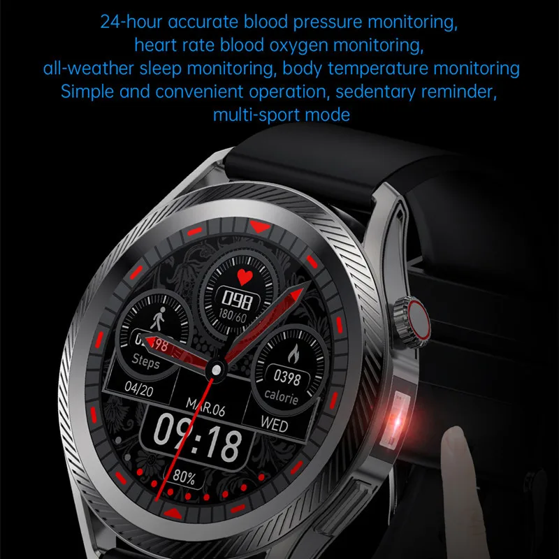 Smart Watch X5 Men Women Fingertip Blood Pressure Heart Rate Temperature Health Monitoring Sport Smartwatch