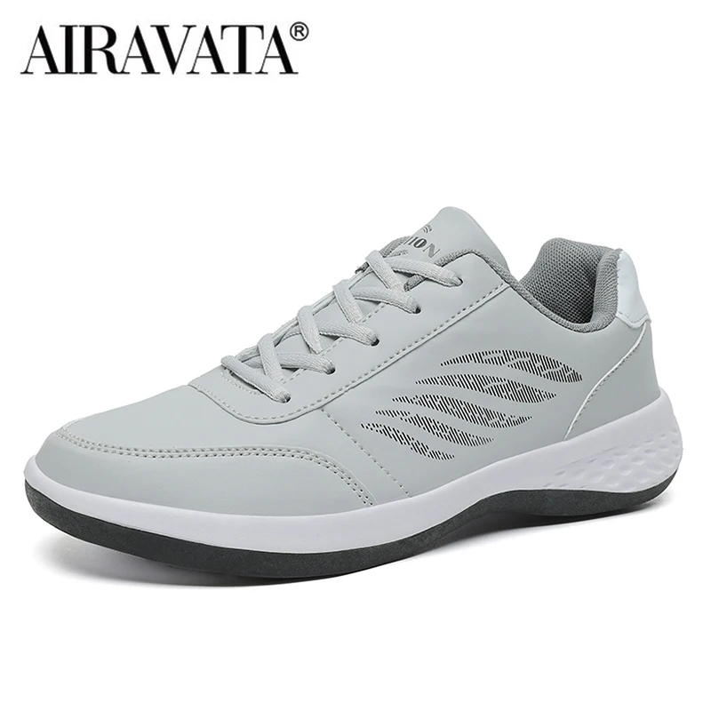 Men Walking Shoe Fashion Casual Sneakers Non-slip Man PU Leather Footwear