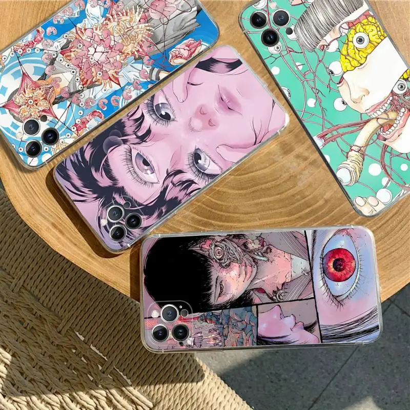 

shintaro kago Horror cartoons Phone Case For iPhone 14 11 12 13 Mini Pro XS Max Cover 6 7 8 Plus X XR SE 2020 Funda Shell